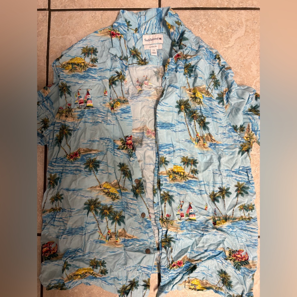 Saddlebred Light Blue Tropical Shirt